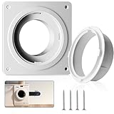 Fosenlion Dryer Vent Wall Plate with Quick Connect & Disconnect, Twist Lock Dryer Vent Connector Kit, 4 Inch Dryer Duct Connector Flange, for Wall Exhaust Vent, Ceiling or Warmhouse Air Circulation