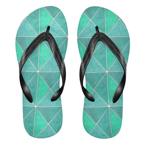 STAYTOP Turquoise Shaped Ceramic Tiles Flip Flops Sandals of Men's & Women's,Sandals Beach Slippers Shower Slides