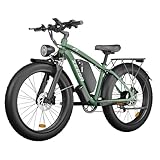 ZEEGR 1000W Electric Bike for Adults,Powerful Motor 48V 16AH Battery Snow Beach Ebike Hydraulic Disc Brake Electric City Bike Up to 31MPH All Terrain 26' Fat Tire Ebikes for Adults (Green)