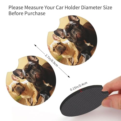 Portavasos para Carro 2 Pzs Negro Impermeable Antideslizante miniatura 2