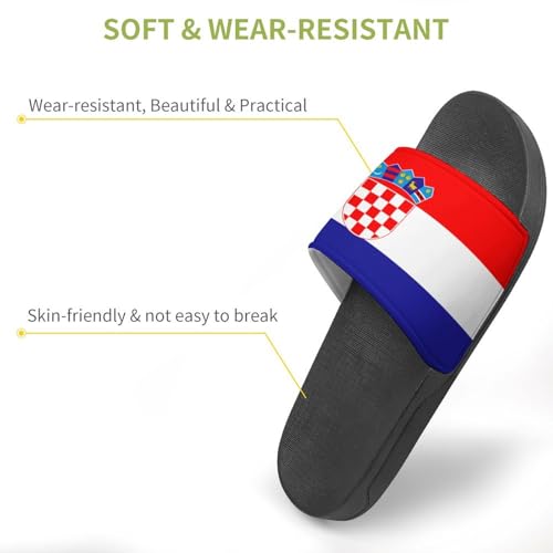 Croatia Flag Croatian Slipper Mans Women Slide Anti Slip House Shoes Shower Slippers Flat Open Toe Sandals2