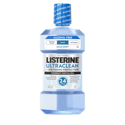 Listerine Ultraclean Alcohol Free Mouthwash, Mild Mint, 16.9 fl. oz/500 mL