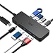 Produktbild ICZI USB-Hub Typ C mit 5 USB-3.0-Ports + 2 USB-C für Geräte des Typs C einschließlich MacBook 2015 und Google ChromeBook Pixel, Huawei Matebook, Schwarz