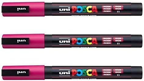 POSCA PC-3m by Uni-Ball - [Pack of 3] White