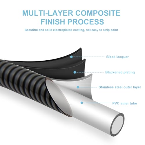 Offo BR-SS-000-003-B02 Shower Hose, Kink Free Stainless Steel Shower Hose Attachment Electroplating Handheld Shower Head Hose Flex Hoses Extension thumb #1