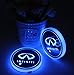 License plate frameX 2pcs LED Car Cup Holder Lights for Infiniti, 7 Colors Changing USB Charging Mat Luminescent Cup Pad, LED Interior Atmosphere Lamp (Infiniti)