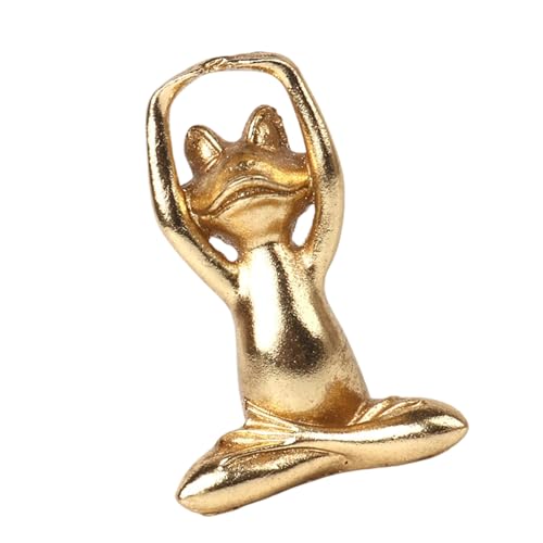 ミニチュア瞑想カエルの置物エレガントな樹脂アートワークモダンな卓上の装飾リビングルームや新築祝いのスピリチュアルホームアクセント