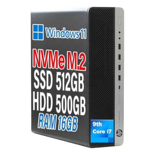 fXNgbvp\R 9 Core i7 9700 HP EliteDesk 800G5 Windows11  8RA 16GB e  M.2 NVMe SSD512GB + HDD 500GB bN \ Display 