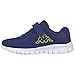 Kappa Follow Scarpe da Ginnastica Basse Unisex - Bambini e ragazzi, Blu (blue/lime), 33 EU
