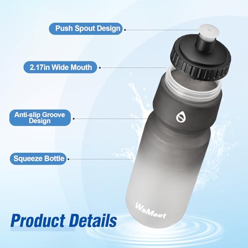 Wemeet Leak Proof Bicycle Water Bottle, 2-Pack Bike Water Bottle thumb #2
