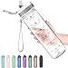Hyeta 32oz Water Bottles with Straw - Stay Motivated and Hydrated with Convenient Times to Drink Markings, Durable, Leak-proof