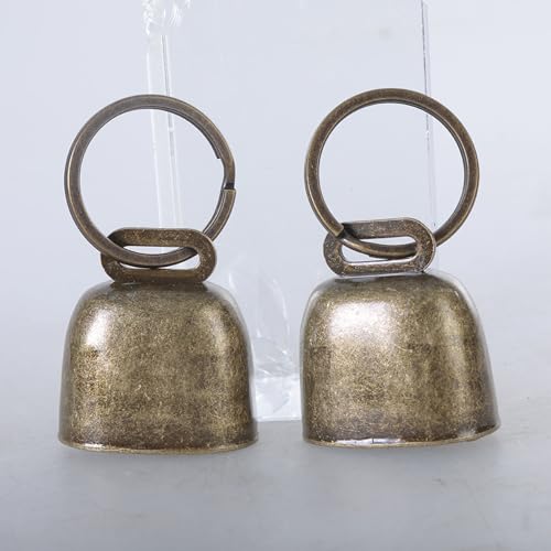 ZHENGCI Bell 2er-Pack Edelstahl-Haustierglocken, lauter Klang, Haustierhalsband, Glocken, Trainingsglocken, Welpen, Halsband-Zubehör