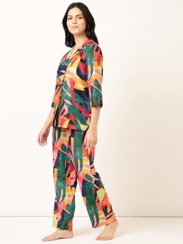 Image of STORIES OF BANNO'S SWAGGER | Woman Tropical Printed Co-ord Set | Pajama Set | Coord Set for Women