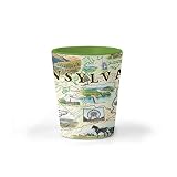 Xplorer Maps Pennsylvania State Map Ceramic Shot Glass, BPA-Free - For Office, Home, Gift, Party - Durable and holds 1.5 oz Liquid