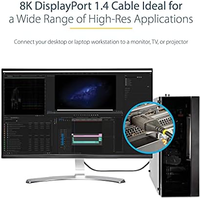 StarTech.com 12ft (4m) HDMI 2.1 Cable 8K - Certified Ultra High Speed HDMI Cable 48Gbps - 8K 60Hz/4K 120Hz HDR10+ eARC - Ultra HD 8K HDMI Cord - Monitor/TV/Display - Flexible TPE Jacket (HDMM21V4M)