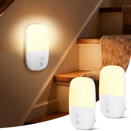 La Mejor Recopilación de Iluminación infantil nocturna al mejor precio. 41 2 Lámparas de Noche con Sensor de Luz, Detecta Automáticamente el Día y la Noche, Luz LED Nocturna Enchufable, Cinco Niveles de Brillo Ajustables, para Pasillos, Baños y...