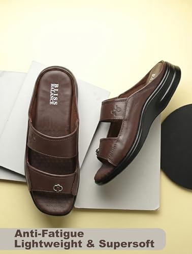 Image of Extra Super Soft Orthopedic Comfortable Doctor Chappal & Cushioned Footbed Lightweight Anti-Slip Sole casual or semi-formal Slipper Stylish Foortwear For Men's BB1039
