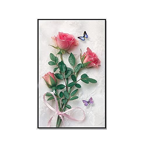 Peinture Diamant 5D fleurs pour créer une décoration murale de salon
