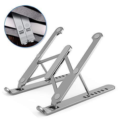 FAGORY Support pour ordinateur portable réglable avec support pliable et portable pour ordinateur portable, compatible avec les tablettes de 11''-17.3'', sac de rangement gratuit