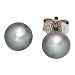 Produktbild 6-6,5mm Ohrstecker Perlenohrstecker mit Süßwasser Perlen grau 925 Silber