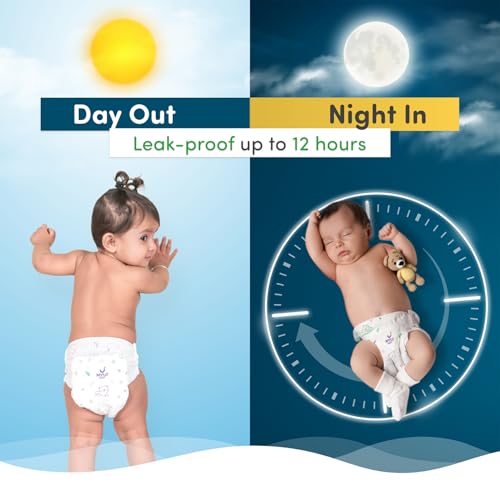 Image of Mylo Baby Diaper Pants Newborn (NB) Size Upto 5 kg Babies Leak Proof | Lightweight | Rash Free | Upto 12 Hours Protection | ADL Technology | with Zinc Oxide Layer (New Born Pants, 78, count)