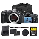 Canon EOS R8 Full-Frame Mirrorless Camera – 24.2MP, 4K60p Video, Dual Pixel AF II, Wi-Fi, Lightweight Body – Body Only (5803C002) + 64GB Memory Card + LP-E17 Battery + Canon Shoulder Bag