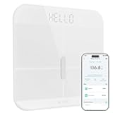 Smart Scale X - Digital Bathroom Scale for Body Weight, BMI, Body Fat, Muscle Mass, Heart Rate Monitor | ITO Glass & LED Backlight | Batteries Included, 400 lbs (White)