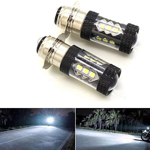 YEECHUN Headlight Bulbs Replacement for Yamaha Raptor 700 700R 2006-2018 80W 6000K White LED Bulb H6M 2 Pack