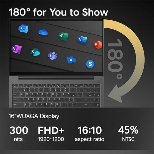Image of Lenovo ThinkBook 16 Business Laptop, 16 inch FHD+, Intel 13th 8-core i5-13420H Up to 4.6GHz(Beats i7-1355U), 32GB DDR5 RAM, 1TB PCIe SSD, Thunderbolt 4, Wi-Fi 6E, RJ-45, Windows 11 Pro, WOWPC USB