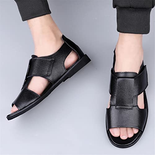 Classic Men's Sandals Soft Sandals Comfortable Men Shoes Leather Sandals Big Size Soft Outdoor Men Sandals(43 Code)3
