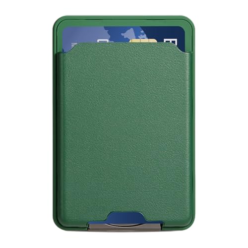 Portafoglio per telefoni cellulari, supporto per carte per la custodia del telefono cellulare, il supporto per bacio è sottile di 5 mm di spessore, facile da trasportare in tasche o borse, verde, Se