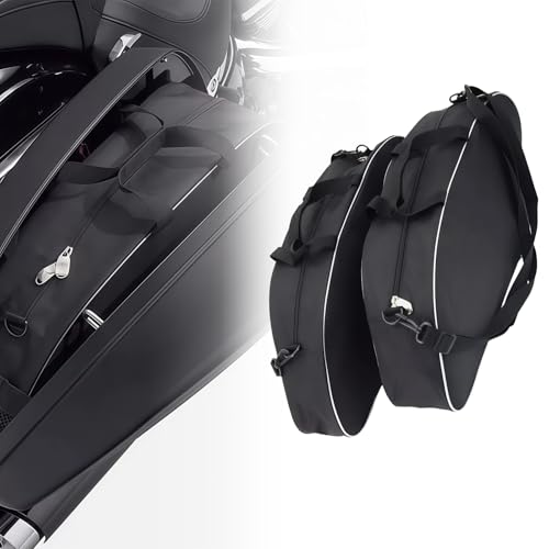 ZYTIGHTER Saddlebag Liner Inner Bags Nylon Pannier Luggage Organizers with Adjustable Shoulder Straps Compatible with Harley Softail Sport Glide FLSB 2018-2026 and Low Rider ST FXLRST 2022-2024 Black
