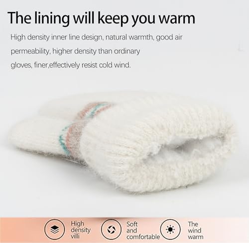 Toddlers Stretchy-Winter-Knit-Mittens Girls-Boys Soft-Warm-Snowflake Outdoor-Gloves for 5-10Years3