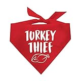 Turkey Thief Thanksgiving Dog Bandana (Red, OS 180)