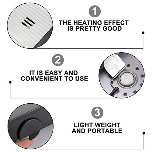 Cabilock Aquecedor de bule de chá de alumínio com base para bule de chá, para restaurante, louça, la