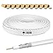 Produktbild HB-DIGITAL 50m Koaxialkabel HQ-135 Antennenkabel 135dB SAT Kabel 8K 4K UHD 4-Fach geschirmt für DVB-S / S2 DVB-C / C2 DVB-T / T2 DAB+ Radio BK Anlagen + 10 F-Stecker