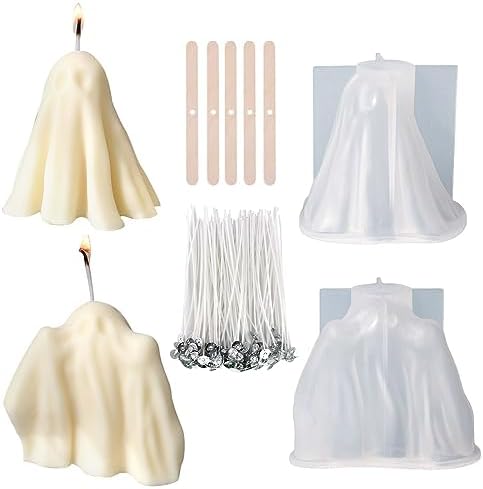 Treedix Christmas Resin Molds Silicone, 3D Christmas Candle Making Molds, Moulds for Epoxy Resin, Candle Making, Home Garden Ornaments Christmas Decoration, DIY Christmas Gifts Crafts (6 Sets)
