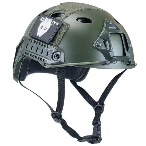 ATAIRSOFT PJ Type Tactical Paintball Airsoft Fast Helmet Green