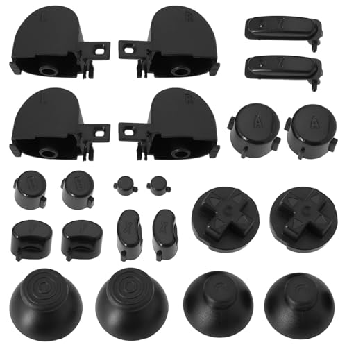 SG Store 2 Sätze Controller-Tasten Ersatz der Kunststofftasten des Spielekonsolen-Controllers Kompatibel mit Nintendo Gamecube NGC (schwarz)