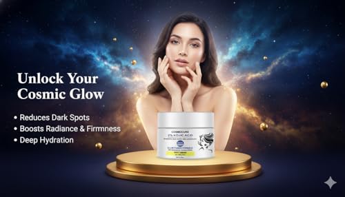 Image of Cosmocure 2% Kojic Acid Glow Night Cream with Niacinamide & Alpha Arbutin for Skin Brightening (50ml) | Face Cream I Night Cream I Kojic Acid Brightening Cream I Glowing Skin | Jar