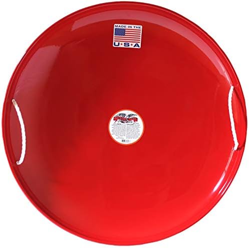 Flexible Flyer Metal Snow Disc Saucer Sled. Steel Sand Slider 26 x 26 x 4