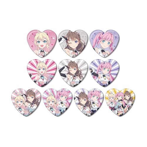ラブライブ!蓮ノ空女学院スクールアイドルクラブ 描き下ろし ファンファーレ!!! トレーディングハート型缶バッジ 10個入りBOX
