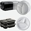 Amazon.com: FRESHPAK Meal Prep Container, 4 Compartment 40-Pack To Go ...