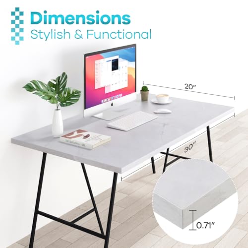 Image of Kaboon Universal Table Top 30 x 20 inches Pack of 2, Reversible Melamine Countertop Only, Home or Commercial Indoor Use, White Rock