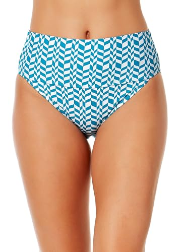 Women's Ripple Geo Soft Band High Waist Swim Bottom
