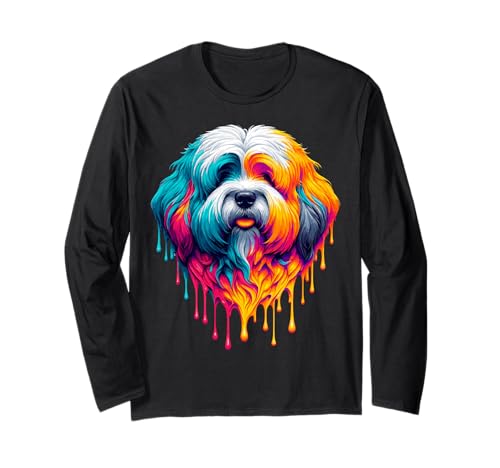 Dripping Paint Art Coton de Tulear Manche Longue