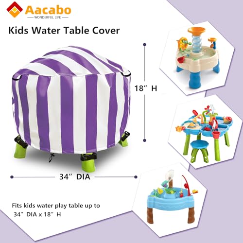 Image of Water Table Cover Spiralin' Seas Waterpark Outdoor Sand Water Play Table Cover 34X34X18 inch-(Cover only)-Purple
