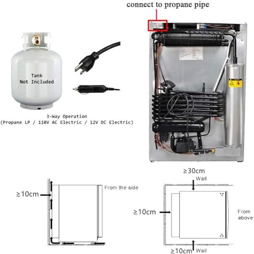 Smeta SCD-100 Propane Refrigerator Rv 3 Way Off Grid Camper Fridge Outdoor Refrigerator thumb #5