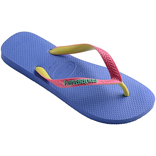 Havaianas - Top Mix, Chanclas Cómodas, Duraderas y Ligeras, Tiras Bicolor con la Bandera de Brasil, Suela Antideslizante, Adultos Unisex