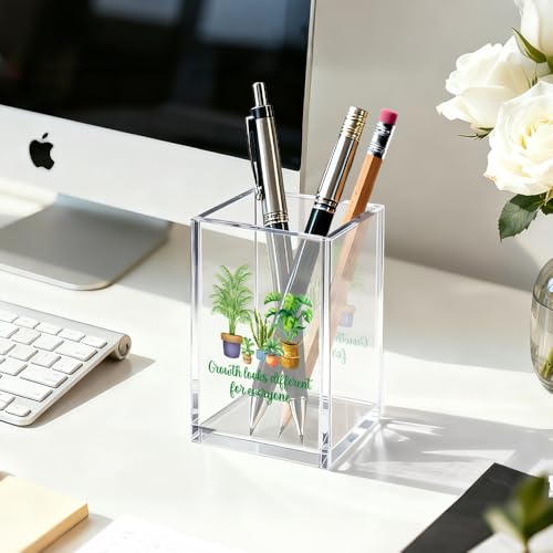 Image of Growth Looks Different for Everyone Pen Holder Makeup Organizer